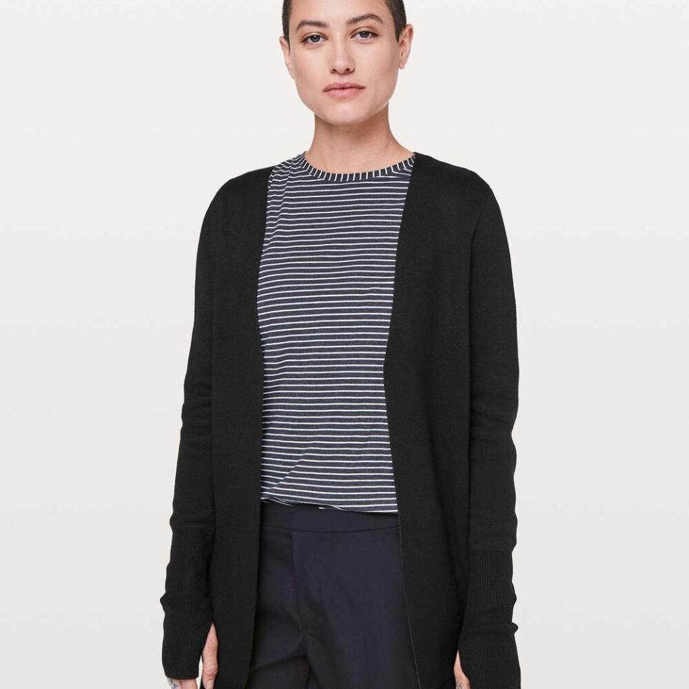 Lululemon City Street Open Cardigan in Black (Size S/M)